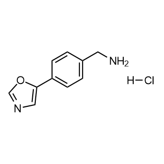 (4-(噁唑-5-基)苯基)甲胺盐酸盐结构式