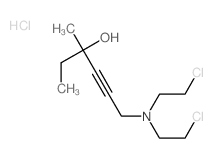 4-Hexyn-3-ol,6-[bis(2-chloroethyl)amino]-3-methyl-, hydrochloride (1:1)结构式