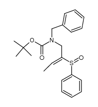 (Z)-tert-butyl benzyl(2-(phenylsulfinyl)but-2-en-1-yl)carbamate结构式