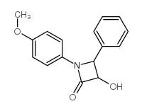3-羟基-1-(4-甲氧基苯基)-4-苯基氮杂环丁-2-酮结构式