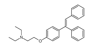 2-[4-(1,2-diphenylethenyl)phenoxy]-N,N-diethyl-ethanamine结构式