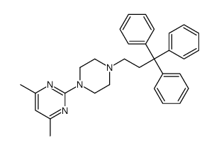 4,6-dimethyl-2-[4-(3,3,3-triphenylpropyl)piperazin-1-yl]pyrimidine Structure
