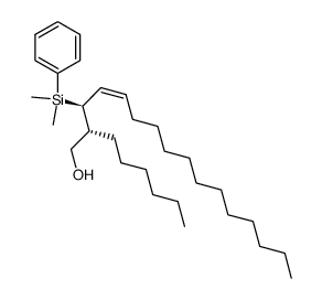 (2R,3S,Z)-3-(dimethyl(phenyl)silyl)-2-hexylhexadec-4-en-1-ol Structure