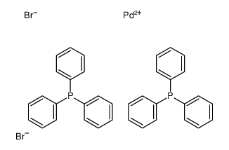 trans-Dibromobis(triphenylphosphine)palladium(II) structure