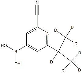 2-(iso-Propyl-d7)-6-cyanopyridine-4-boronic acid Structure