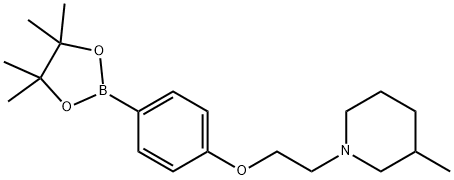3-methyl-1-(2-(4-(4,4,5,5-tetramethyl-1,3,2-dioxaborolan-2-yl)phenoxy)ethyl)piperidine Structure