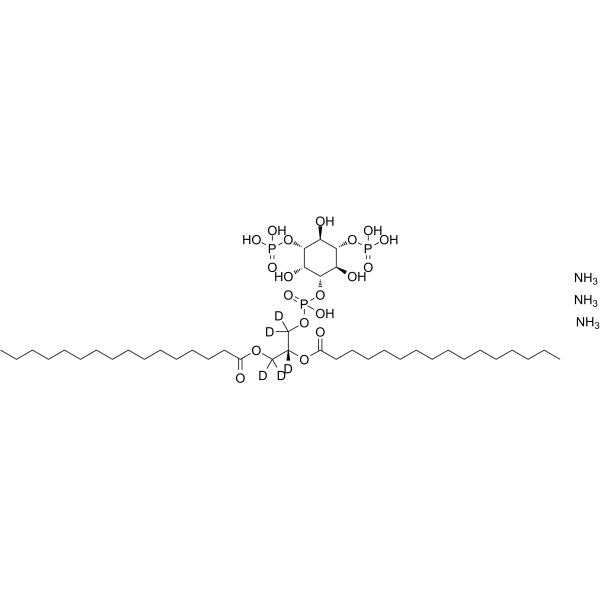(Rac)-16:0PI(3,5)P2-d5 ammonium结构式