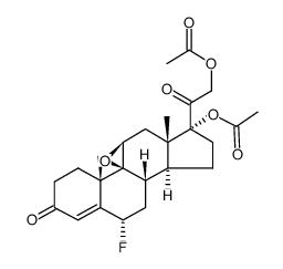 9,11-Epoxy-6-fluoro-17,21-dihydroxypregn-4-ene-3,20-dione-17,21-diacetate Structure