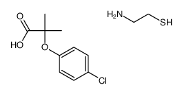 2-aminoethanethiol,2-(4-chlorophenoxy)-2-methylpropanoic acid Structure