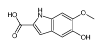 5-羟基-6-甲氧基-1H-吲哚-2-羧酸结构式