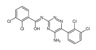N-[5-氨基-6-(2,3-二氯苯基)-1,2,4-三嗪-3-基]-2,3-二氯苯甲酰胺结构式