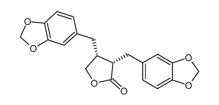 (3S,4R)-3,4-Bis(1,3-benzodioxol-5-ylmethyl)-4,5-dihydrofuran-2(3H)-one Structure