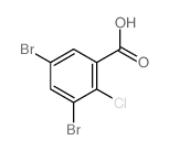 Benzoic acid,3,5-dibromo-2-chloro- Structure
