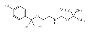 叔丁基-2-[1-(4-氯苯基)-2-碘-1-甲基]乙氧基乙氨结构式