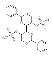 D-Mannitol,1,3:4,6-bis-O-(phenylmethylene)-, 2,5-dimethanesulfonate Structure