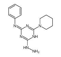 4-肼基-N-苯基-6-(哌啶-1-基)-1,3,5-三嗪-2-胺结构式