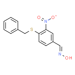 4-(BENZYLSULFANYL)-3-NITROBENZENECARBALDEHYDE OXIME structure