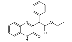 ethyl (3,4-dihydro-3-oxo-2-quinoxalinyl)phenyl acetate Structure