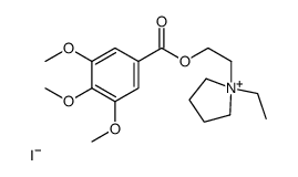 2-(1-ethylpyrrolidin-1-ium-1-yl)ethyl 3,4,5-trimethoxybenzoate,iodide Structure