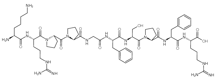 Lys-Bradykinin acetate salt Structure