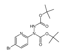 bis(1,1-dimethylethyl) 1-(5-bromo-2-pyridyl)hydrazine-1,2-dicarboxylate Structure
