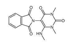 1H-Isoindole-1,3(2H)-dione,2-[1,2,3,4-tetrahydro-1,3-dimethyl-6-(methylamino)-2,4-dioxo-5-pyrimidinyl]- Structure