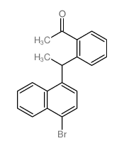 1-[2-[1-(4-bromonaphthalen-1-yl)ethyl]phenyl]ethanone结构式