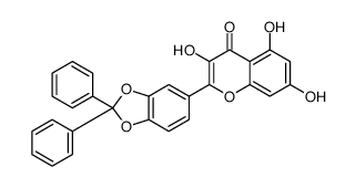 2-(2,2-diphenylbenzo[d][1,3]dioxol-5-yl)-3,5,7-trihydroxy-4H-chroMen-4-one结构式