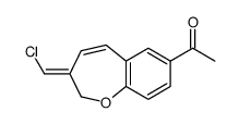 1-[3-(chloromethylidene)-1-benzoxepin-7-yl]ethanone Structure