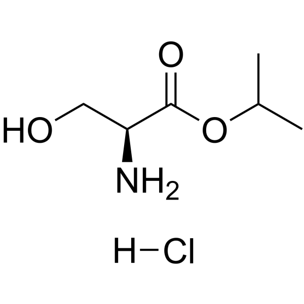 (S)-2-氨基-3-羟基丙酸异丙酯盐酸盐结构式