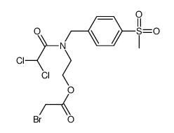 2-[(2,2-dichloroacetyl)-[(4-methylsulfonylphenyl)methyl]amino]ethyl 2-bromoacetate Structure