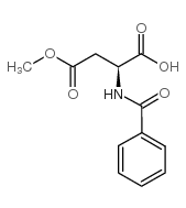N-苯甲酰-L-天门冬氨酸-β-甲酯结构式