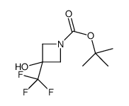 3-羟基-3-(三氟甲基)氮杂环丁烷-1-羧酸叔丁酯结构式