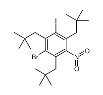 1-bromo-2,4,6-tris(2,2-dimethylpropyl)-3-iodo-5-nitrobenzene结构式