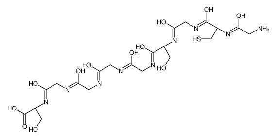 (2S)-2-[[2-[[2-[[2-[[2-[[(2S)-2-[[2-[[(2R)-2-[(2-aminoacetyl)amino]-3-sulfanylpropanoyl]amino]acetyl]amino]-3-hydroxypropanoyl]amino]acetyl]amino]acetyl]amino]acetyl]amino]acetyl]amino]-3-hydroxypropanoic acid Structure
