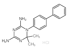 1,3,5-Triazine-2,4-diamine,1-[1,1'-biphenyl]-4-yl-1,6-dihydro-6,6-dimethyl-, hydrochloride (1:1) Structure