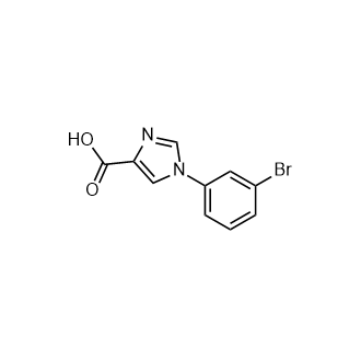 1-(3-溴苯基)-1H-咪唑-4-羧酸结构式