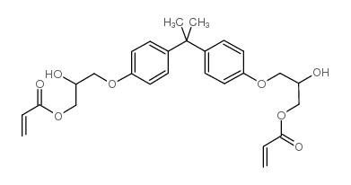 (1-methylethylidene)bis[4,1-phenyleneoxy(2-hydroxy-3,1-propanediyl)] diacrylate structure