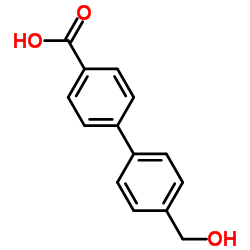 4-(4-羟甲基苯基)苯甲酸结构式