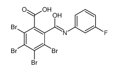 2,3,4,5-Tetrabromo-6-[(3-fluorophenyl)carbamoyl]benzoic acid结构式