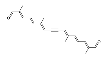 (all-E)-2,6,11,15-tetramethyl-hexadeca-2,4,6,10,12,14-hexaen-8-ynedial Structure