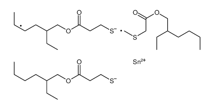 3,3',3''-[(Methylstannylidyne)tristhio]tris(propanoic acid 2-ethylhexyl) ester structure