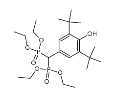 tetraethyl (3,5-di-tert-butyl-4-hydroxyphenyl)methylenebisphosphonate Structure
