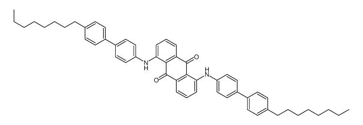 1,5-bis[4-(4-octylphenyl)anilino]anthracene-9,10-dione结构式