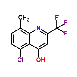 5-氯-8-甲基-4-羟基-2-(三氟甲基)喹啉结构式
