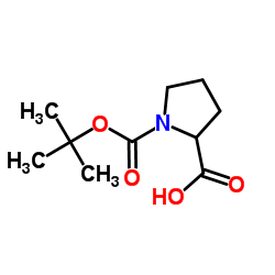 N-Boc-DL-脯氨酸结构式