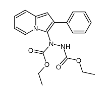 (2-phenyl-indolizin-3-yl)-hydrazine-N,N'-dicarboxylic acid diethyl ester Structure