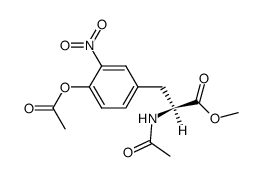 3-nitro-N-Ac-O-Me-tyrosine-O-Ac结构式