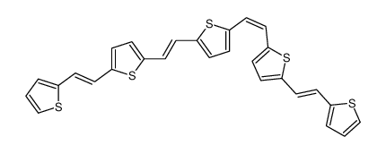 2,5-bis[2-[5-(2-thiophen-2-ylethenyl)thiophen-2-yl]ethenyl]thiophene结构式