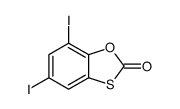 5,7-diiodo-1,3-benzoxathiol-2-one结构式